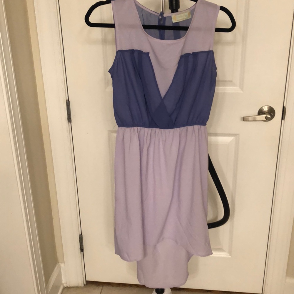 Dark & Light Purple High-Low Dress - Picture 1 of 1